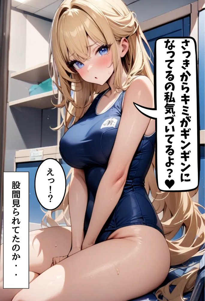 巨乳幼なじみとスク水エッチ エロ同人誌画像 008