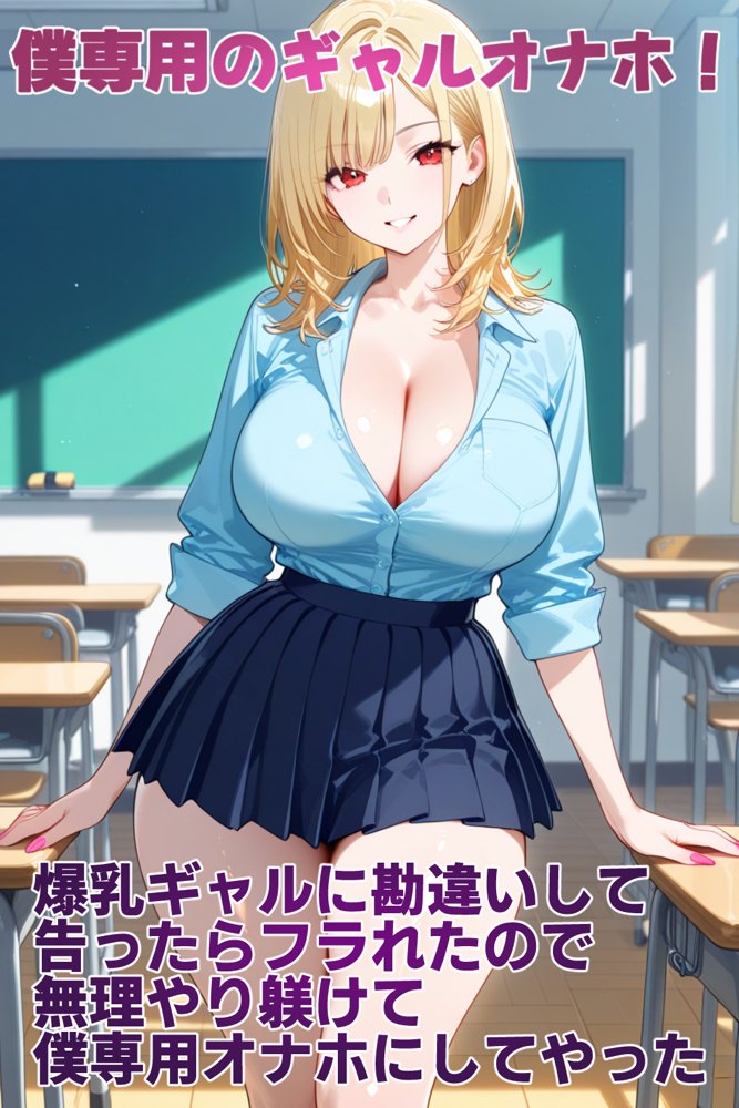 僕専用のギャルオナホ！  爆乳ギャルに勘違いして告ったらフラれたので、無理やり躾けて僕専用オナホにしてやった エロ同人誌画像 001