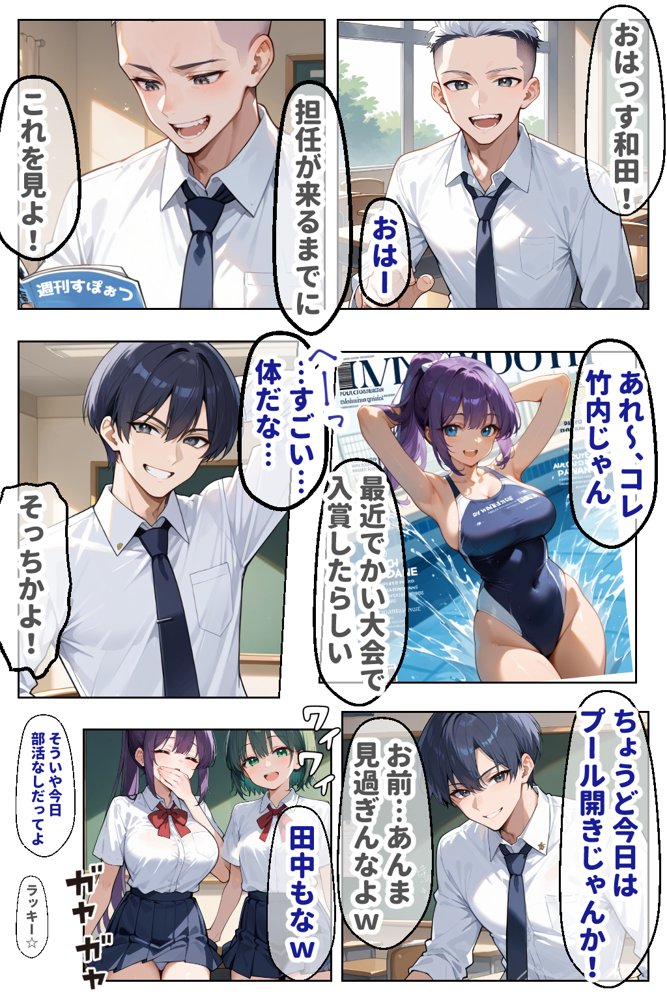 巨乳なクラスメイト教室でオナニーしてた件 エロ同人誌画像 003