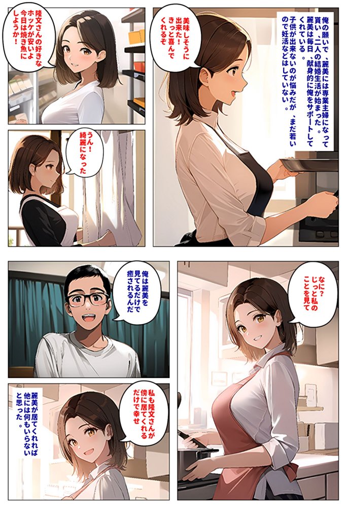 間男の提案に乗って不倫現場を目撃したら、最愛の妻が土下座してセックスのお願いをした。 エロ同人誌画像 011