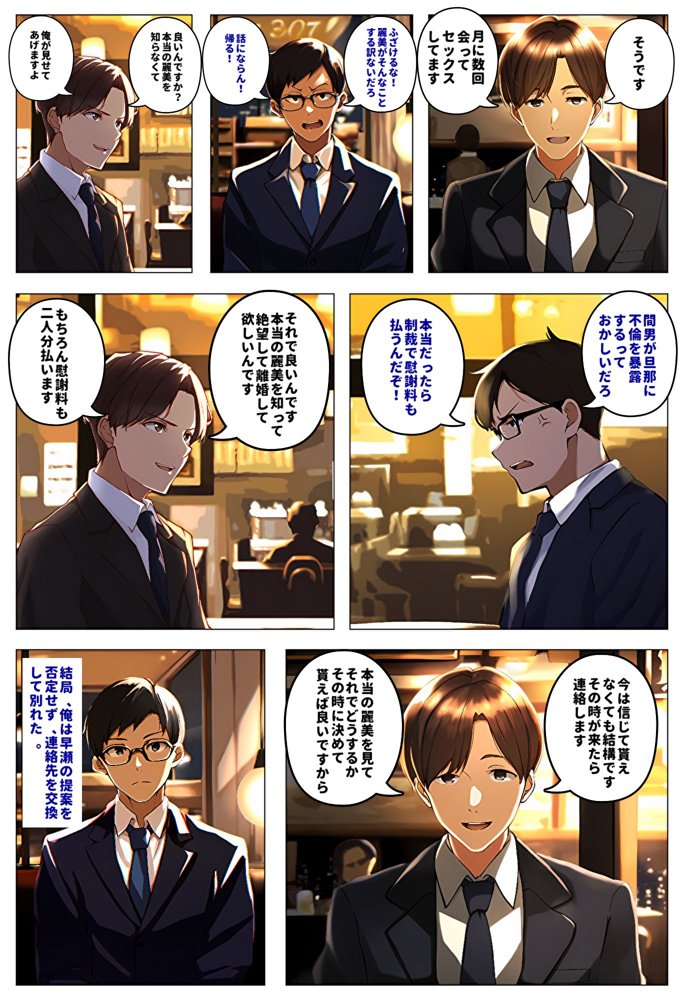 間男の提案に乗って不倫現場を目撃したら、最愛の妻が土下座してセックスのお願いをした。 エロ同人誌画像 015