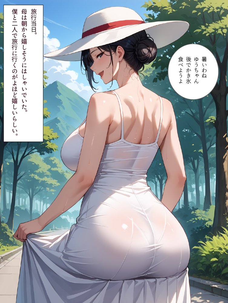 母と露天風呂付き客室のある温泉宿に行った話 エロ同人誌画像 015