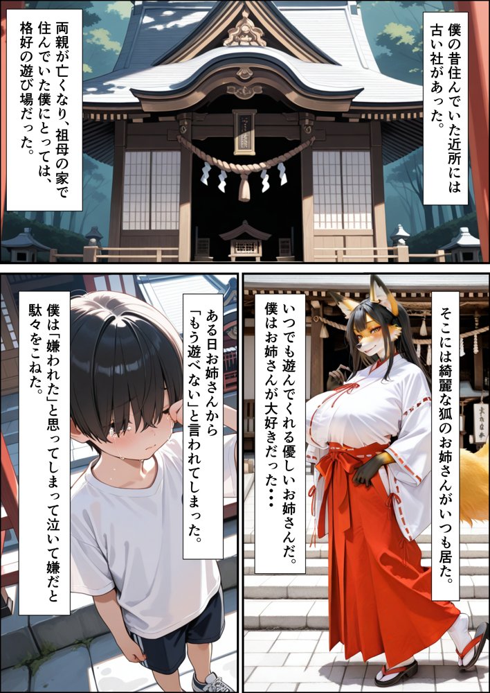 お狐さんといっしょ エロ同人誌画像 002
