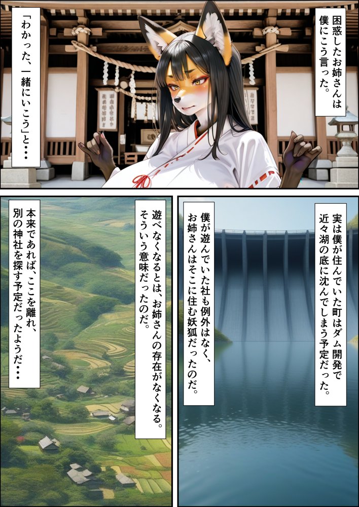 お狐さんといっしょ エロ同人誌画像 003