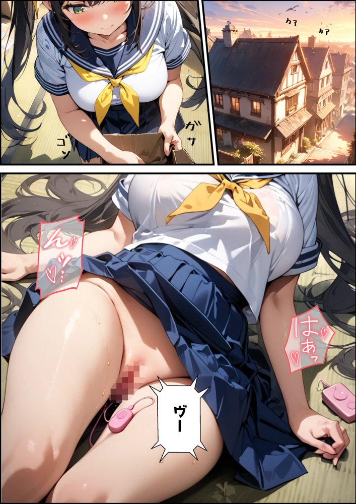 爆乳女子校生とピンクローターくんの恩返し エロ同人誌画像 003