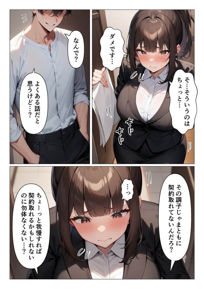 押し弱新人セールスレディにえっちなサービスさせるお話 エロ同人誌画像 004