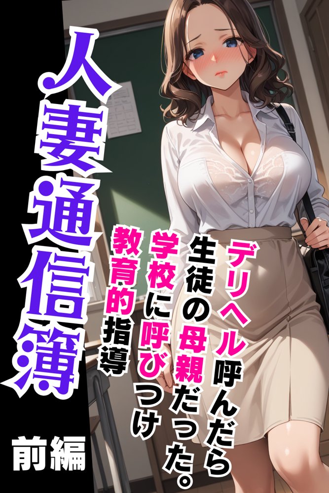 人妻通信簿 前編 〜デリヘル呼んだら生徒の母親。学校に呼びつけ教育的指導〜 エロ同人誌画像 001