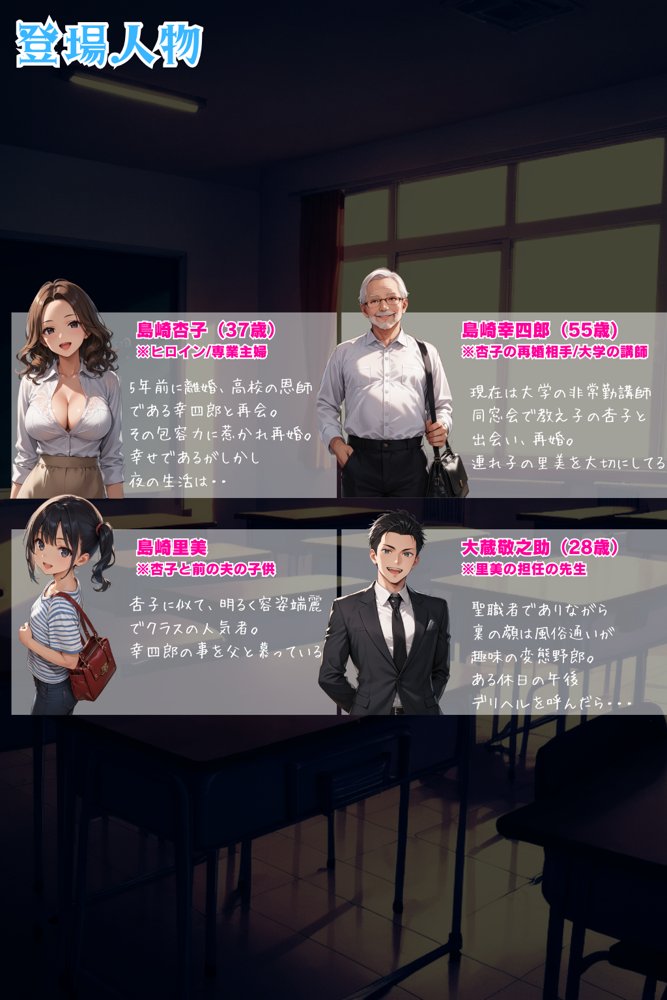 人妻通信簿 前編 〜デリヘル呼んだら生徒の母親。学校に呼びつけ教育的指導〜 エロ同人誌画像 002