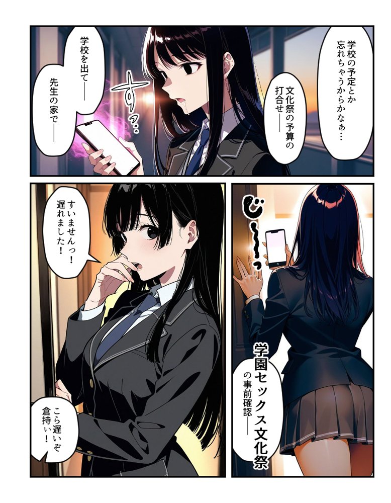 催認時間割2限目  真面目な学級委員長の椿木咲49メンバー倉持未祐は時間割洗脳アプリでセックス学園祭の打ち合わせ中（ハート） エロ同人誌画像 005