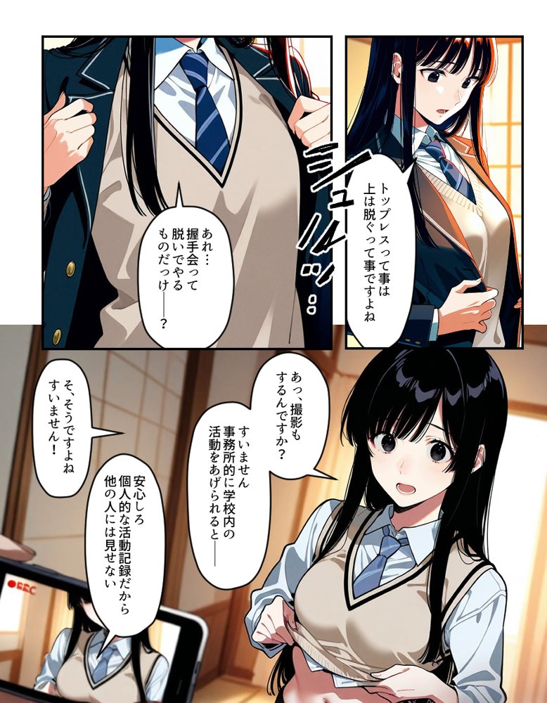 催認時間割2限目  真面目な学級委員長の椿木咲49メンバー倉持未祐は時間割洗脳アプリでセックス学園祭の打ち合わせ中（ハート） エロ同人誌画像 007