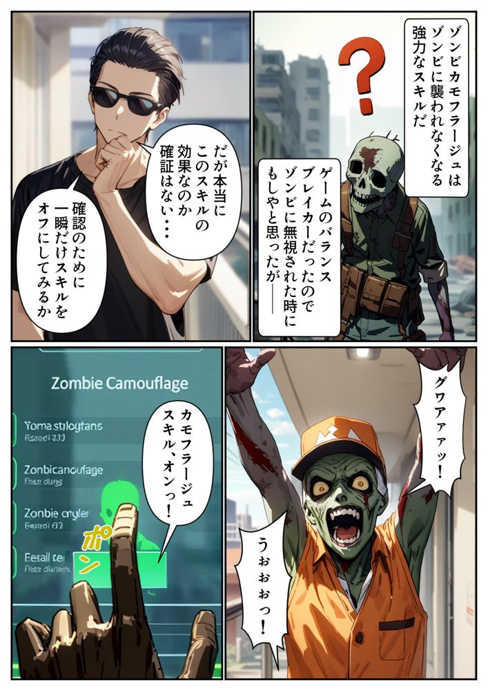 ゾンビがあふれる世界で俺だけゲームスキルが使える エロ同人誌画像 019