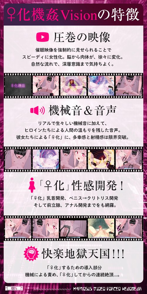 【催〇映像】TS女体化UNIT「♀化機姦Vision」〜脳汁∞の絶頂ビデオがあなたを永久に♀化する〜 エロ同人誌画像 006