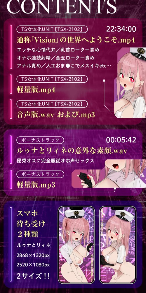 【催〇映像】TS女体化UNIT「♀化機姦Vision」〜脳汁∞の絶頂ビデオがあなたを永久に♀化する〜 エロ同人誌画像 008