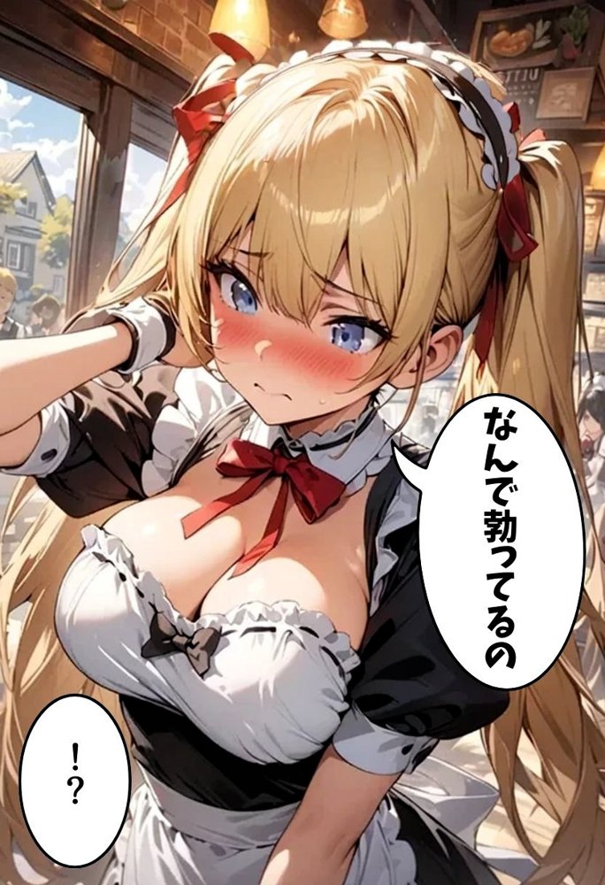 巨乳幼なじみとメイドコスえっち エロ同人誌画像 015