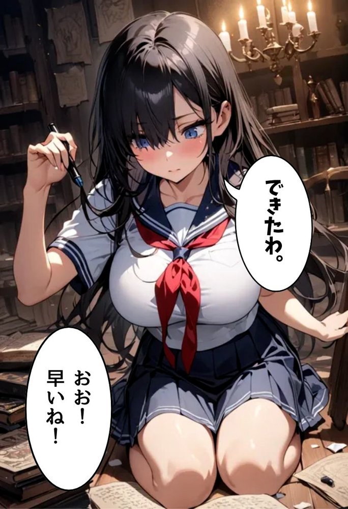 爆乳オカルト部員と濃厚初セックス エロ同人誌画像 017
