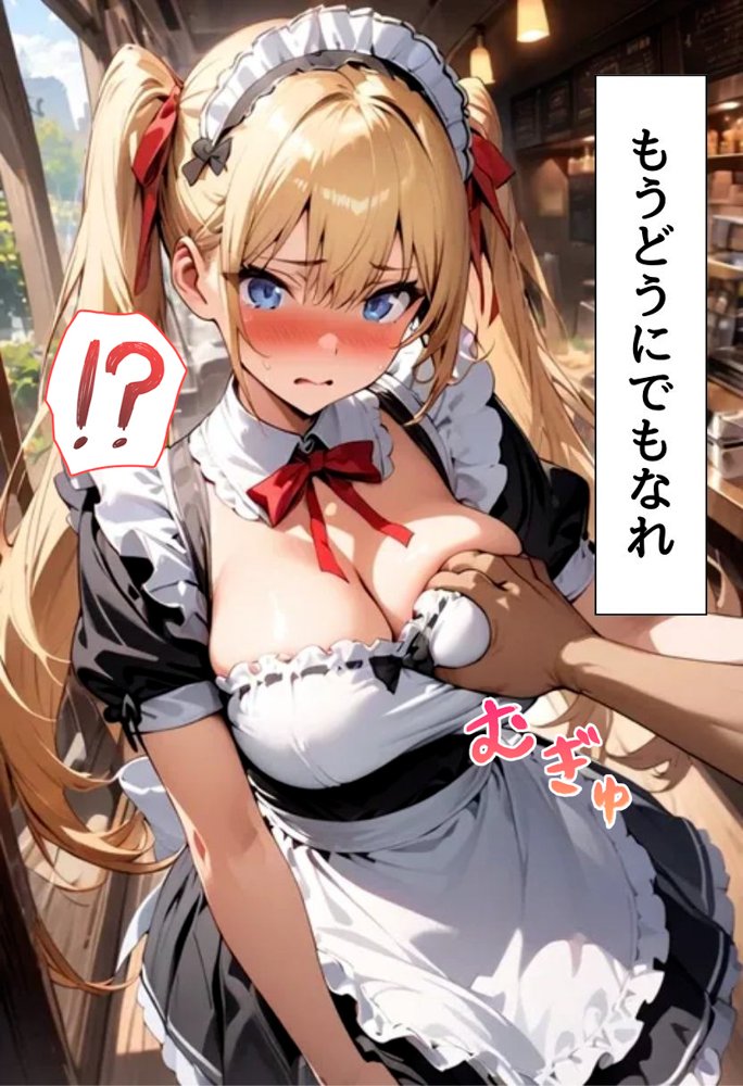 巨乳幼なじみとメイドコスえっち エロ同人誌画像 017