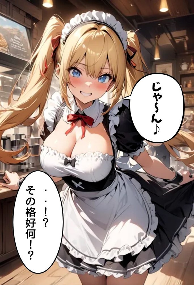 巨乳幼なじみとメイドコスえっち エロ同人誌画像 007