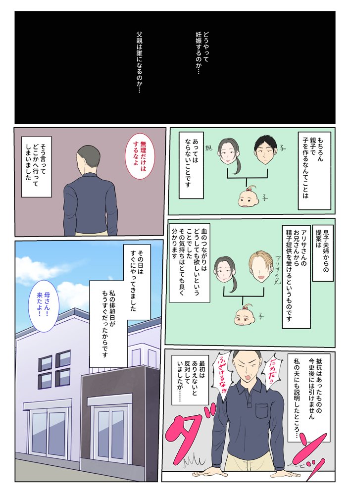 実母代理出産〜奈々恵編〜 エロ同人誌画像 003
