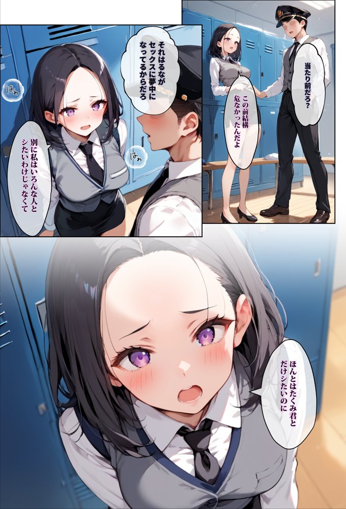 彼氏持ちを寝取ったはずが実は、寝取らせられていた話〜中出し列車で働くビッチ〜 エロ同人誌画像 002