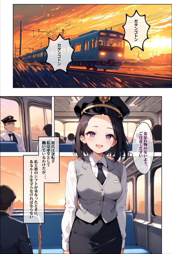 彼氏持ちを寝取ったはずが実は、寝取らせられていた話〜中出し列車で働くビッチ〜 エロ同人誌画像 008