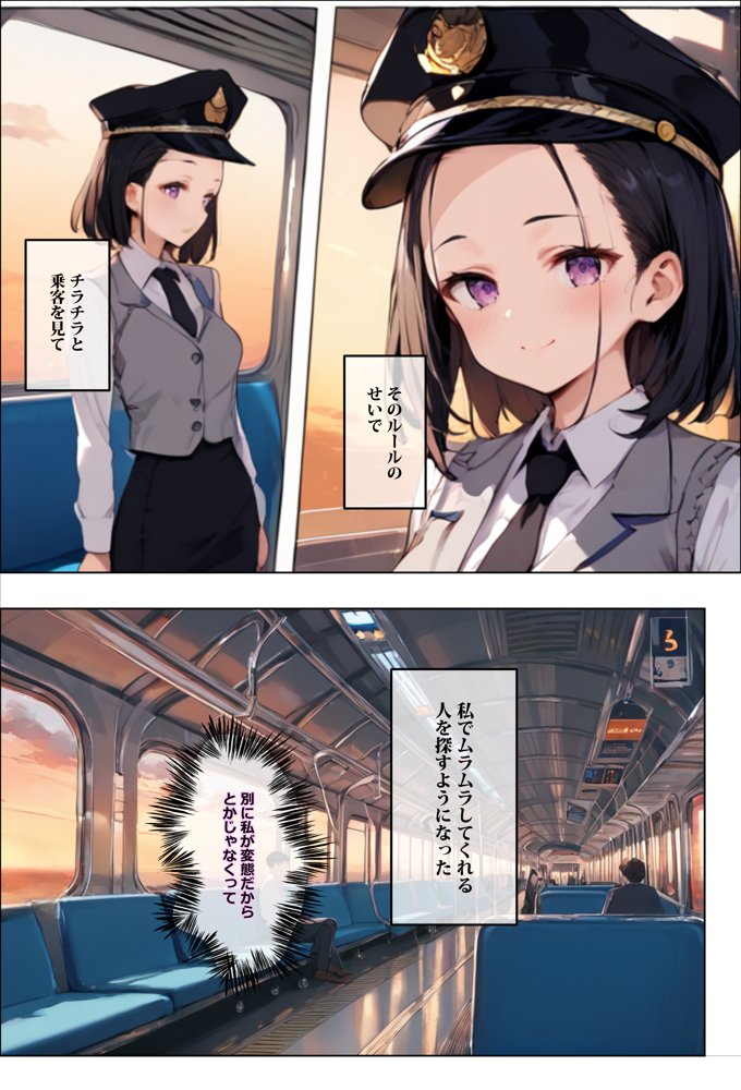 彼氏持ちを寝取ったはずが実は、寝取らせられていた話〜中出し列車で働くビッチ〜 エロ同人誌画像 009