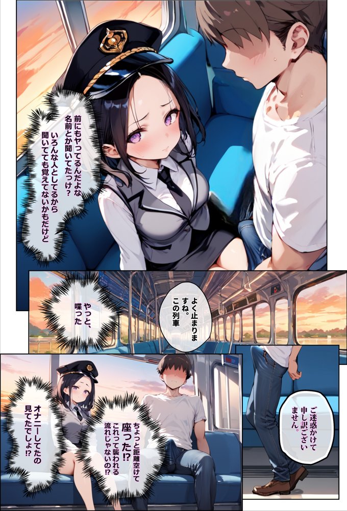 彼氏持ちを寝取ったはずが実は、寝取らせられていた話〜中出し列車で働くビッチ〜 エロ同人誌画像 024