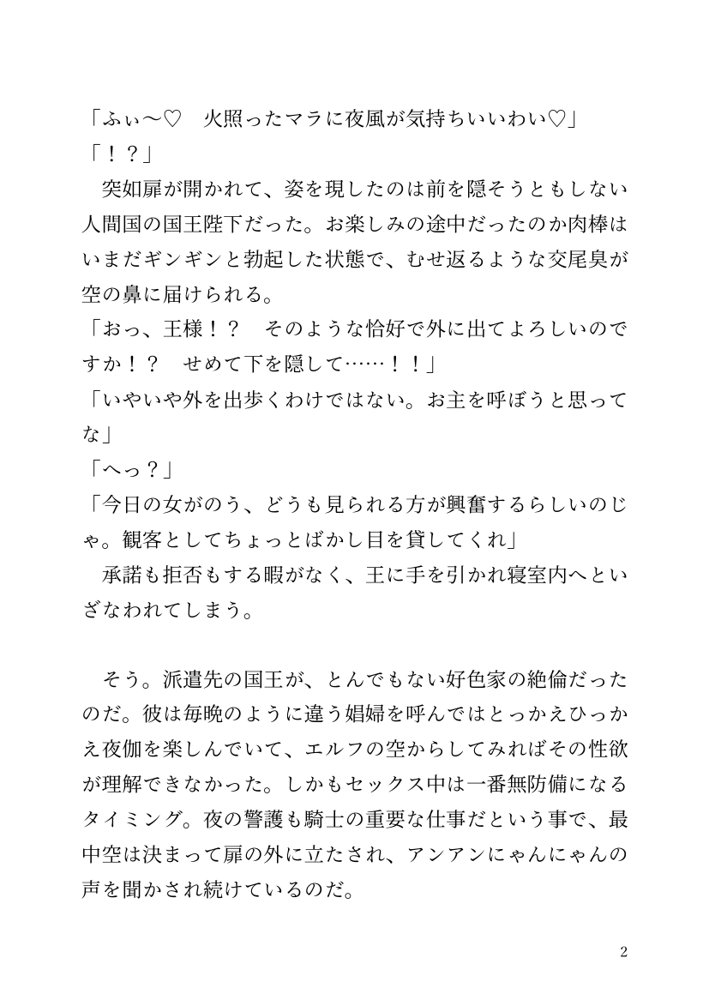 【小説】エルフ騎士様恥辱の御夜伽。絶倫ちんぽに雌伏せん エロ同人誌画像 023