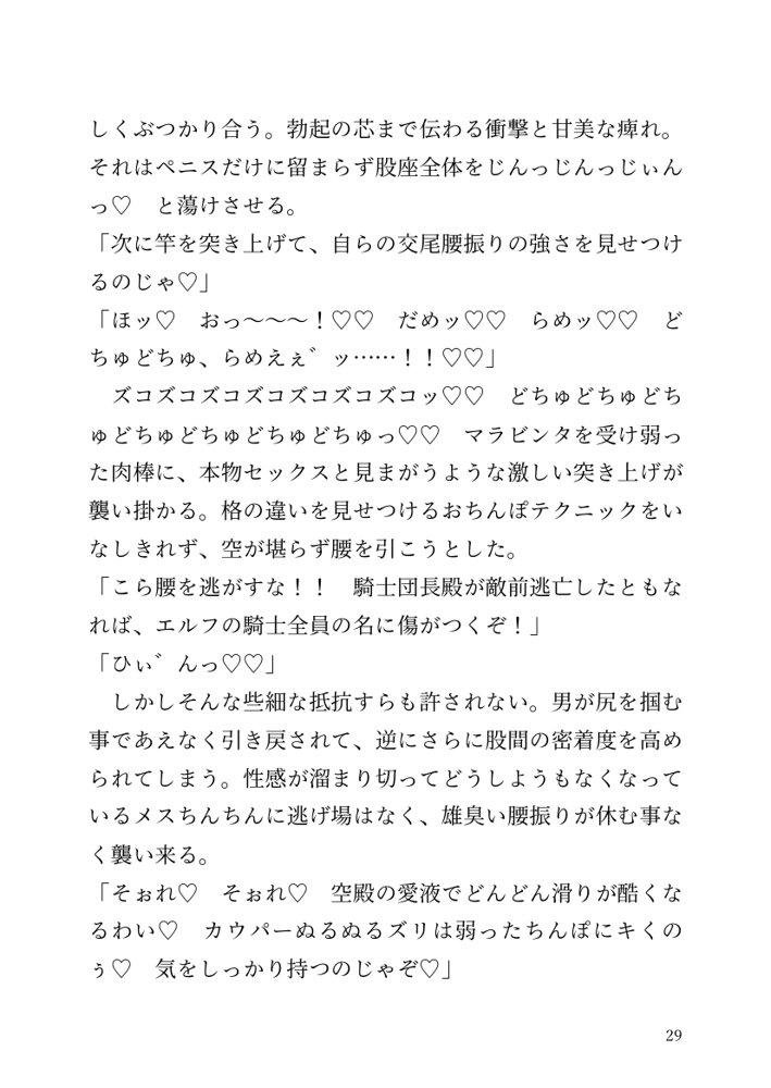 【小説】エルフ騎士様恥辱の御夜伽。絶倫ちんぽに雌伏せん エロ同人誌画像 024