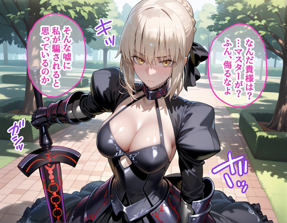 セイバーオルタとジャンヌオルタを着せ替え縛って無責任膣内出しする話 エロ同人誌画像 001