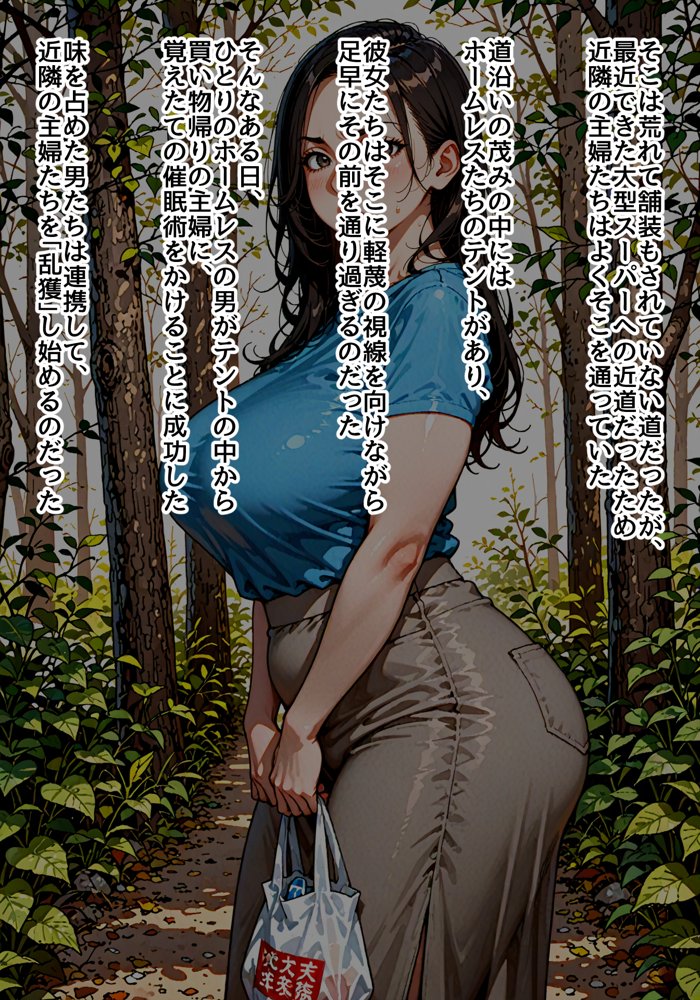 【監禁】ホームレスたちの性処理便女にされるセレブな主婦たち エロ同人誌画像 002