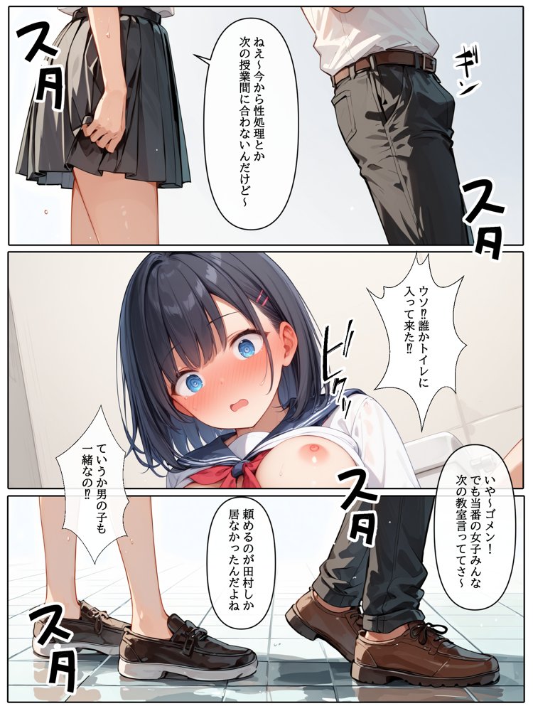 【コミック版】性処理学園〜性処理と転校生編〜 エロ同人誌画像 018