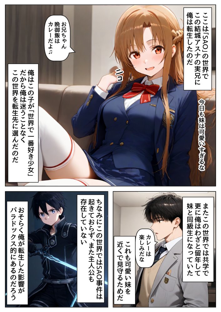 俺は大好きな結城アス●のお兄ちゃんになる《セリフ有りCG版》〜《お兄ちゃんに転生》〜 エロ同人誌画像 002