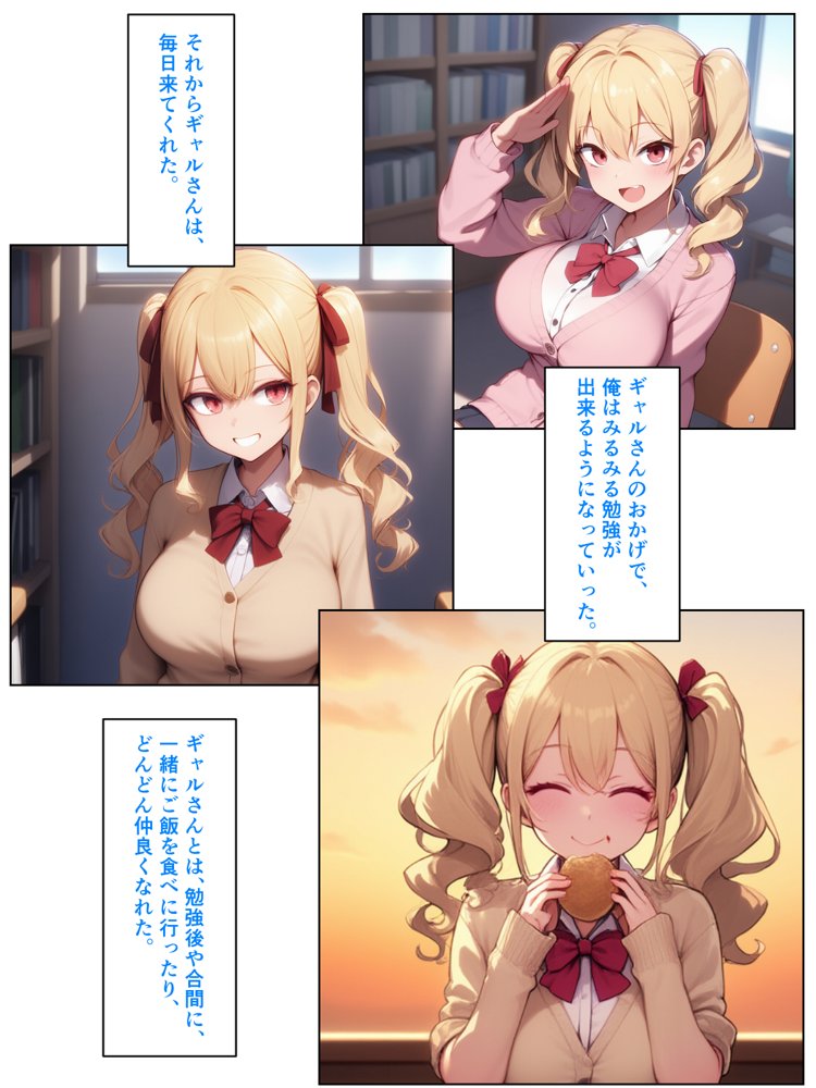 優等生の金髪ツインテの巨乳ギャルさんとラブラブエッチする話 エロ同人誌画像 020