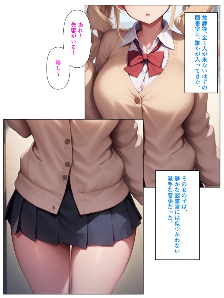 優等生の金髪ツインテの巨乳ギャルさんとラブラブエッチする話 エロ同人誌画像 006