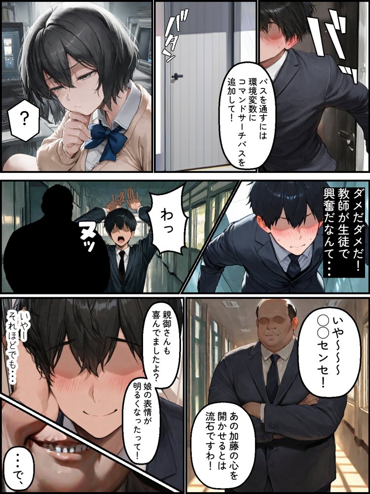 パソコン部の癖に身体100点な生徒をヤリチンに寝取られた エロ同人誌画像 010