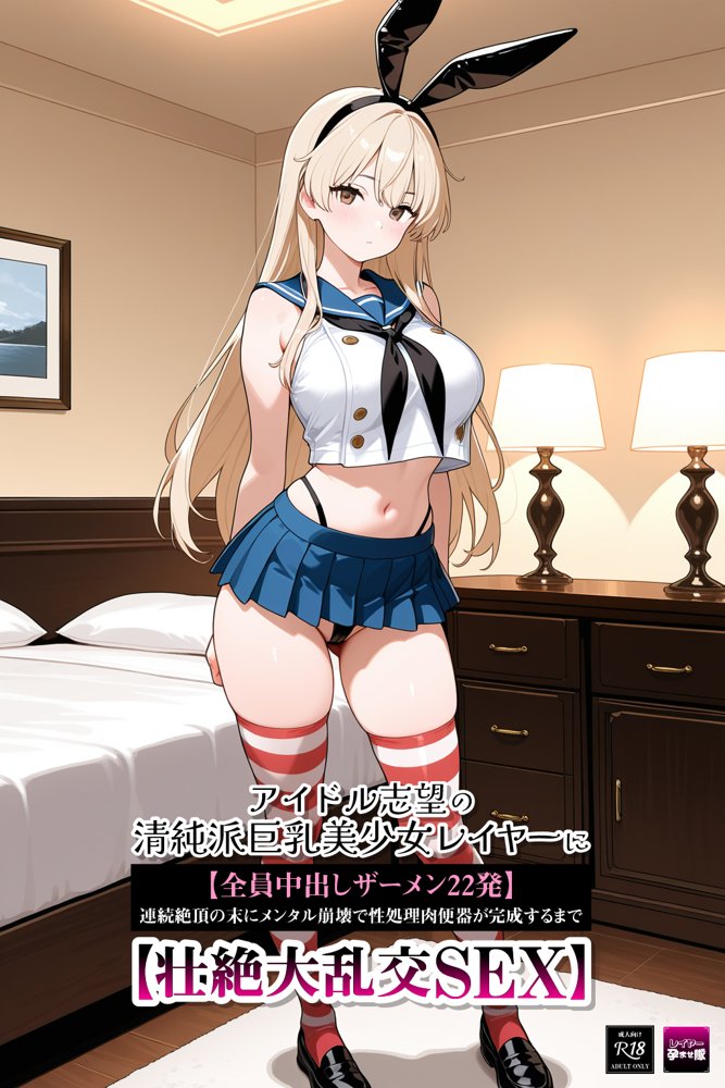 アイドル志望の清純派巨乳美少女レイヤーに【全員中出しザーメン22発】連続絶頂の末にメンタル崩壊で性処理肉便器が完成するまで【壮絶大乱交SEX】第3回＜イメージ:島◯（艦◯◯れ◯しょん）風＞ エロ同人誌画像 001