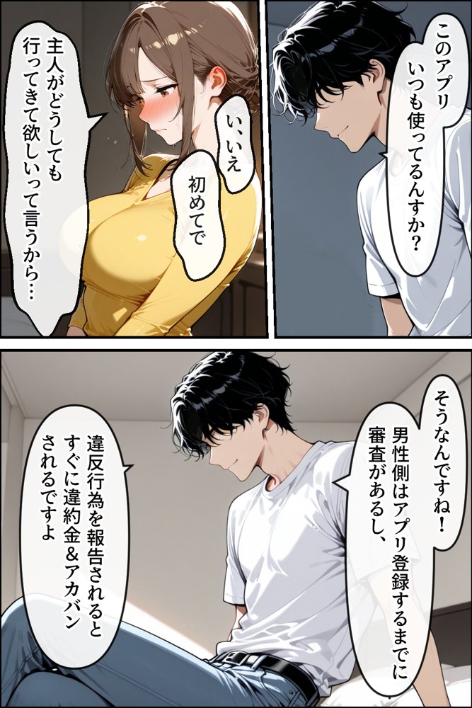 寝取らせマッチングにハマった妻 エロ同人誌画像 014