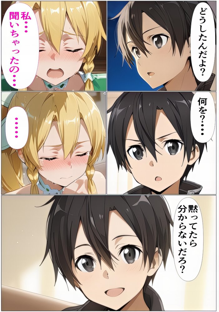 『限定割引』黒の剣士の三角関係2〜禁断の関係〜寝取られたアスナ・欲望が暴走する直葉 エロ同人誌画像 006