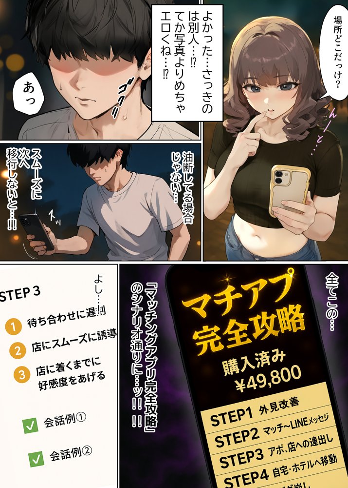 【実話】童貞マチアプ体験記！冴えないエンジニア（23）が愛を証明するまでwww エロ同人誌画像 010