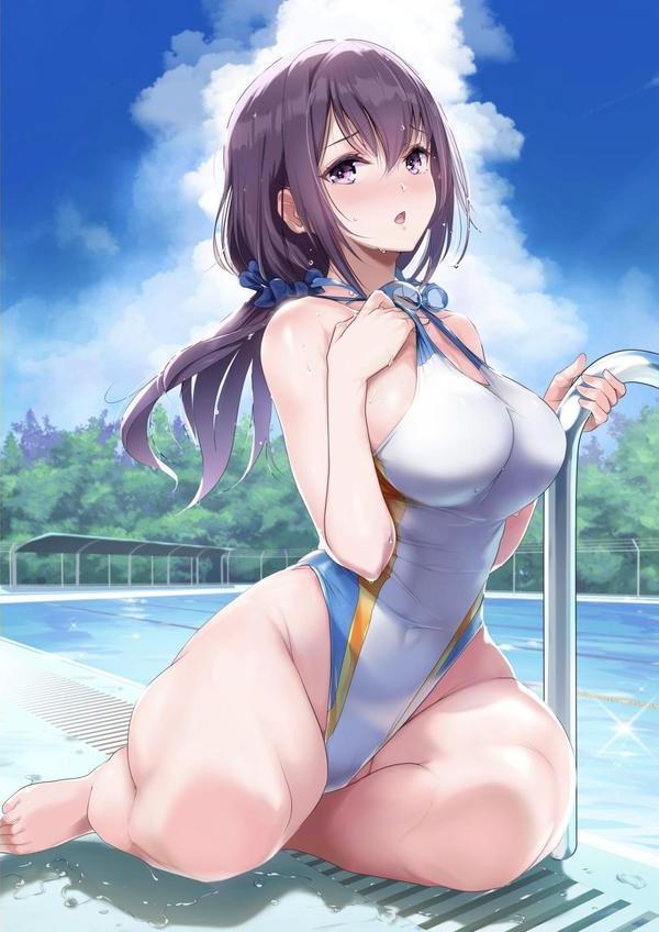 巨乳が悩みの水泳部員【白抜き修正版】 エロ画像 002