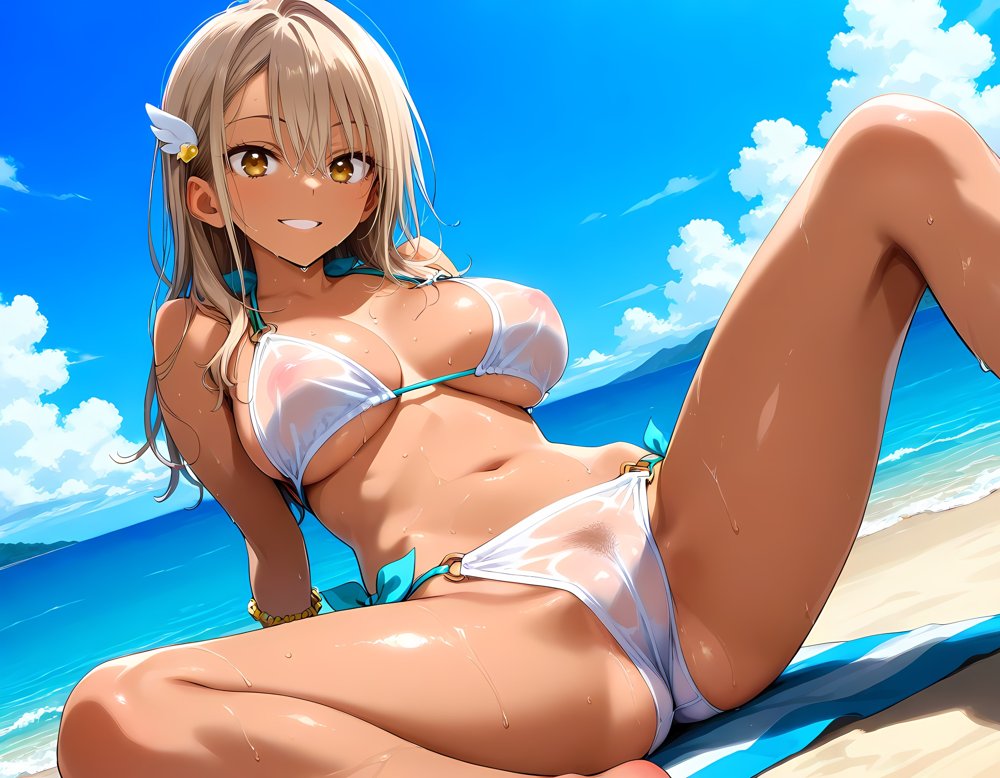 ヤリマンビーチへようこそ！中出し放題の楽園で水着ギャルとハメまくり Vol.3【おかわり版】 エロ同人誌画像 001