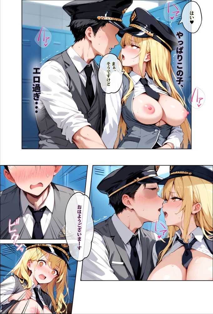 彼女よりエッチが上手い子との浮気SEXを見せてあげた話〜中出し列車で働くビッチ〜 エロ同人誌画像 011