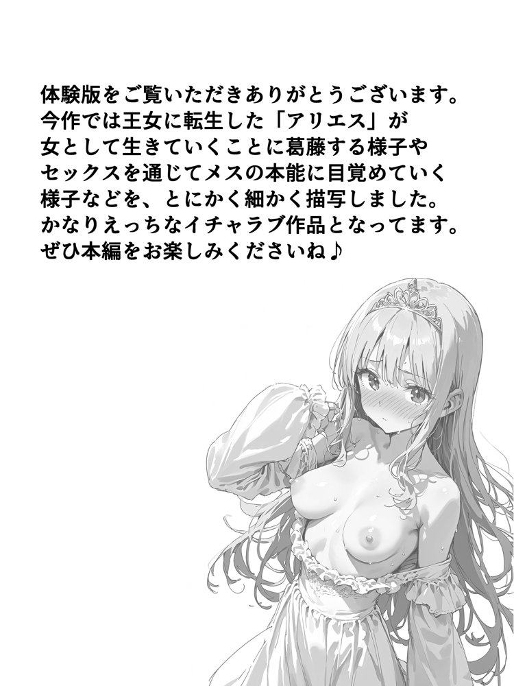 転生して王女になったオレが恋をするなんて！？ エロ同人誌画像 027