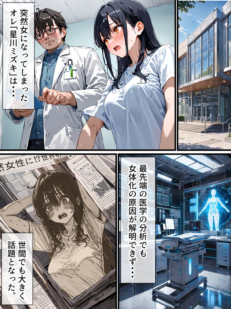 史上初！！元男の巨乳TS娘が衝撃のAVデビュー エロ同人誌画像 006