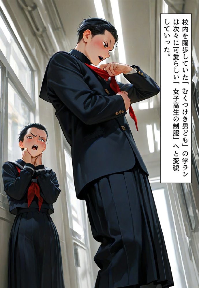 全校女体化★スクールジャッジ〜謎の美少女の裁きはセーラー服で下される〜 エロ同人誌画像 052