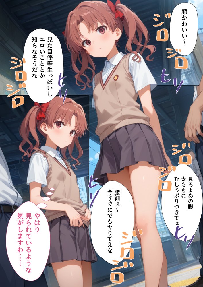 調教ヒロイン 白〇黒子編 電車でオス達に痴〇されてメスにされました エロ同人誌画像 001