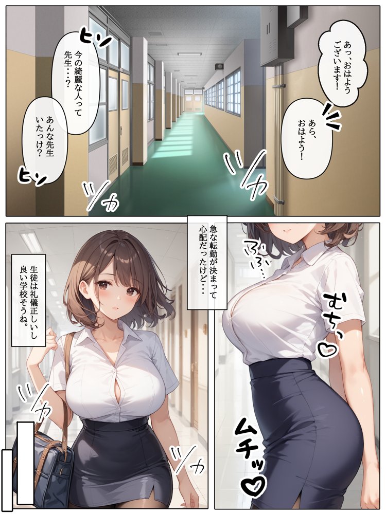 【コミック版】性処理学園〜転勤・処女教師編〜 エロ同人誌画像 001