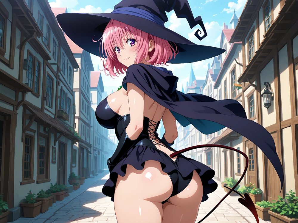 【発情ヒロイン】T●Loveる  モモ・ベ●ア・デビルーク  魔法使いコスで野外授業…しっぽまで感じるの！ エロ同人誌画像 007