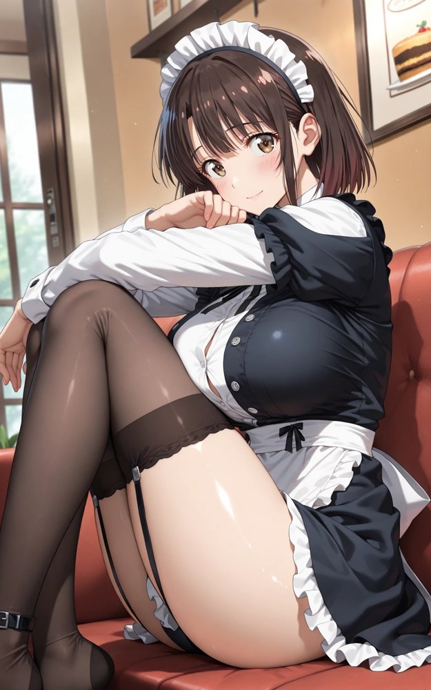 【発情ヒロイン】冴えない彼女〇育てかた  加〇恵  メイド編 エロ同人誌画像 006