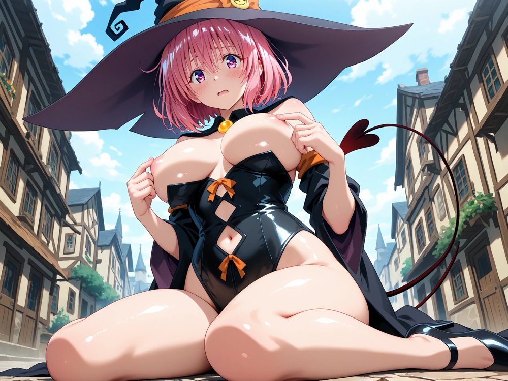 【発情ヒロイン】T●Loveる  モモ・ベ●ア・デビルーク  魔法使いコスで野外授業…しっぽまで感じるの！ エロ同人誌画像 022